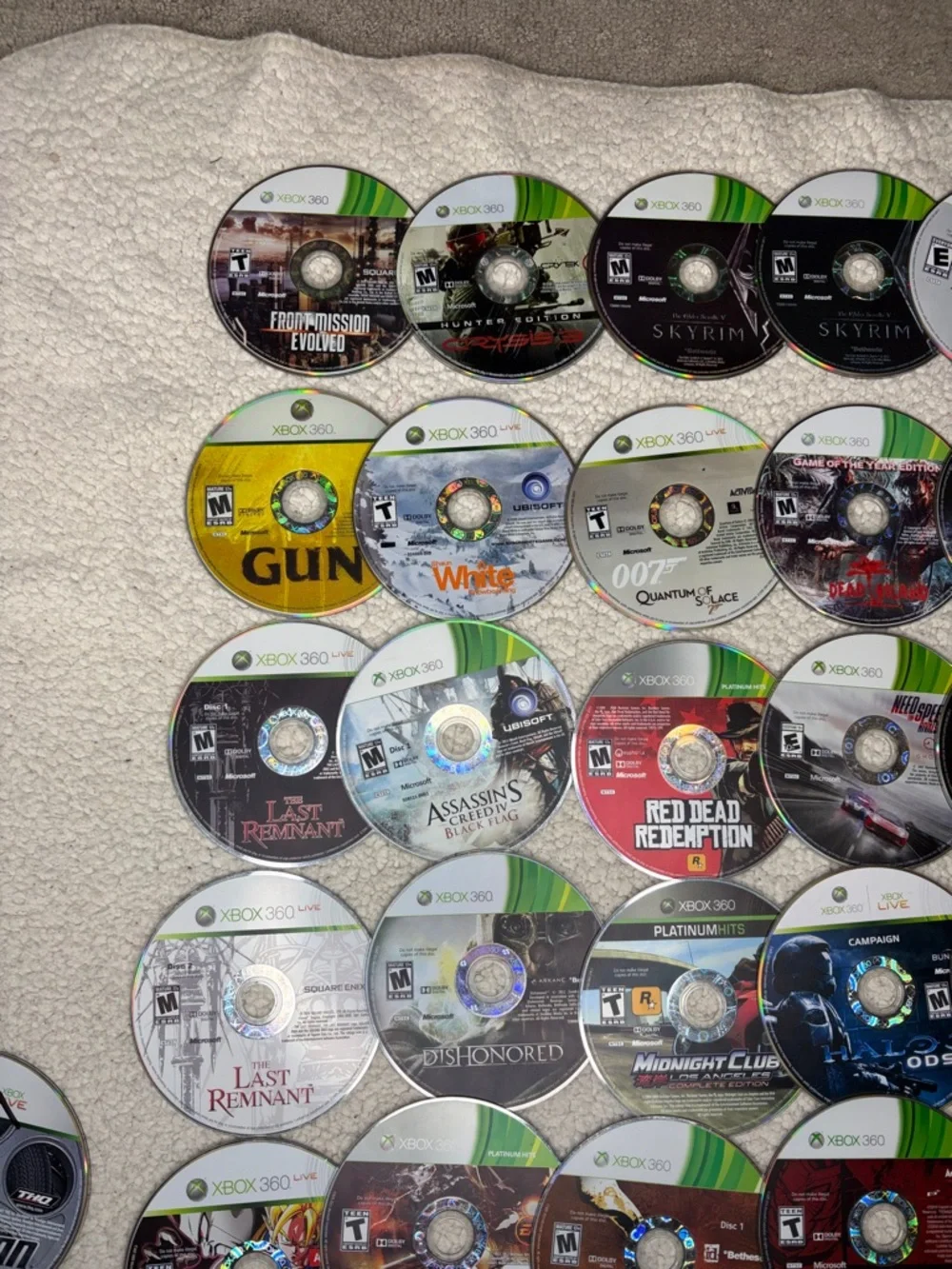 Set of 62 XBox 360 Video Games